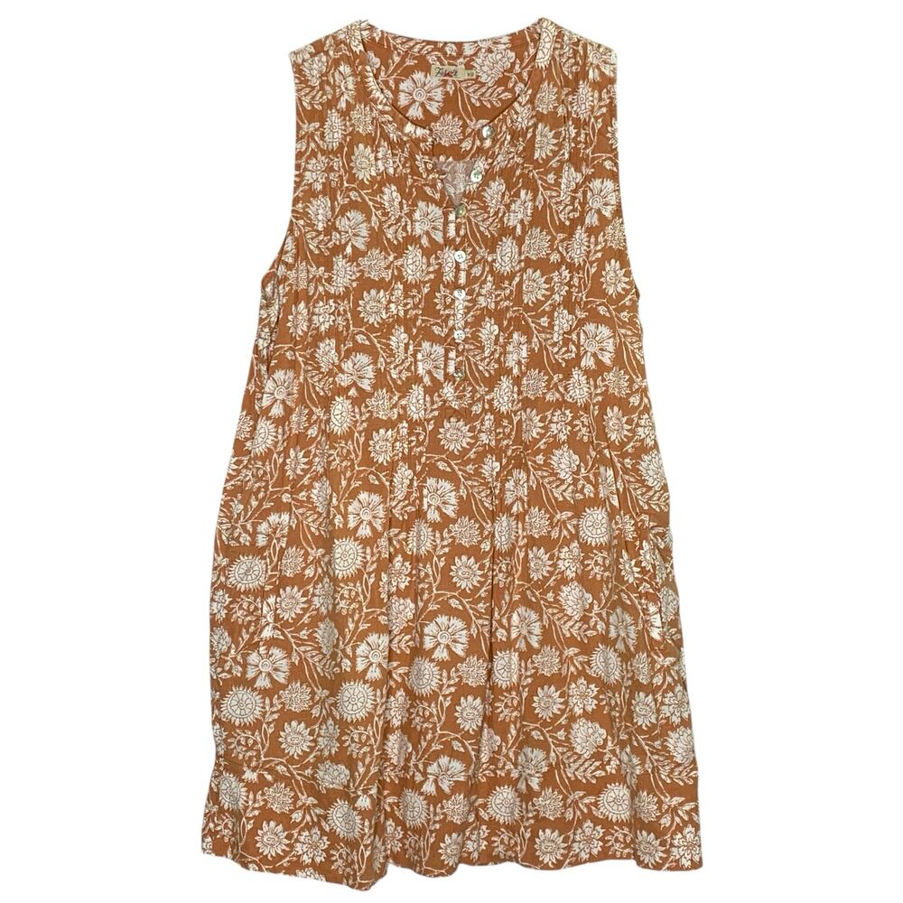 Faherty Clay Isha Floral Sleeveless Mini Dress